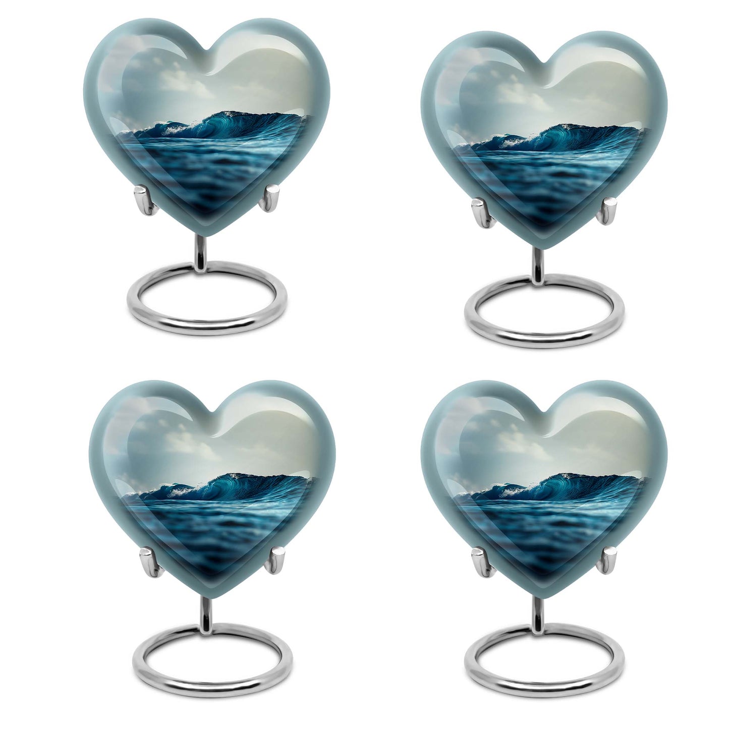 Ocean Waves Theme 3 Inch Keepsake Pack of 4