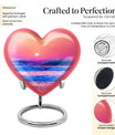 10-inch ocean waves heart urn for adult memorial,