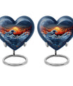heart-shaped ocean waves urn