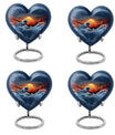 heart-shaped ocean waves urn