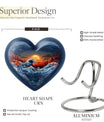 heart-shaped ocean waves urn