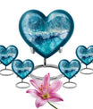 Heart cremation urn