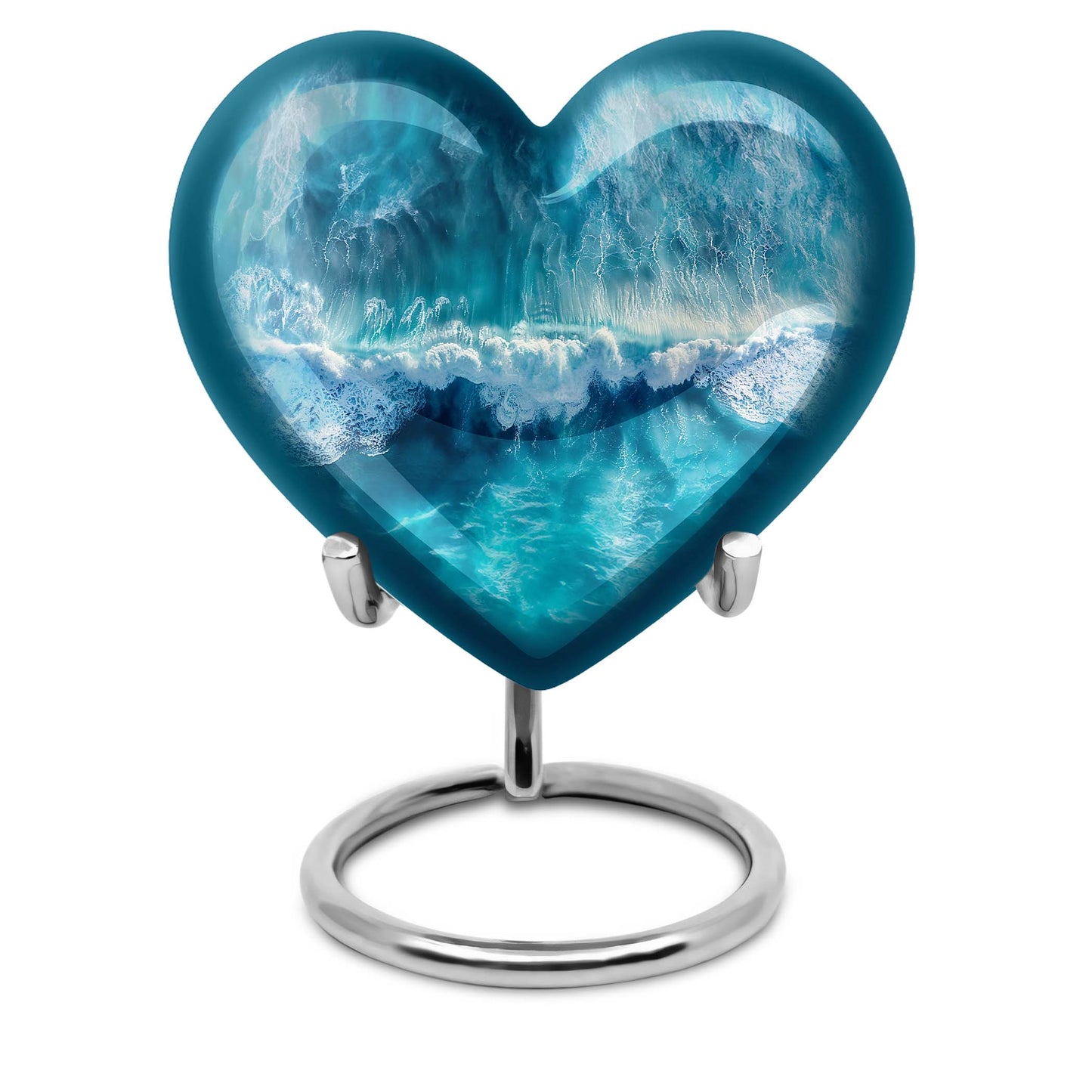 Heart cremation urn