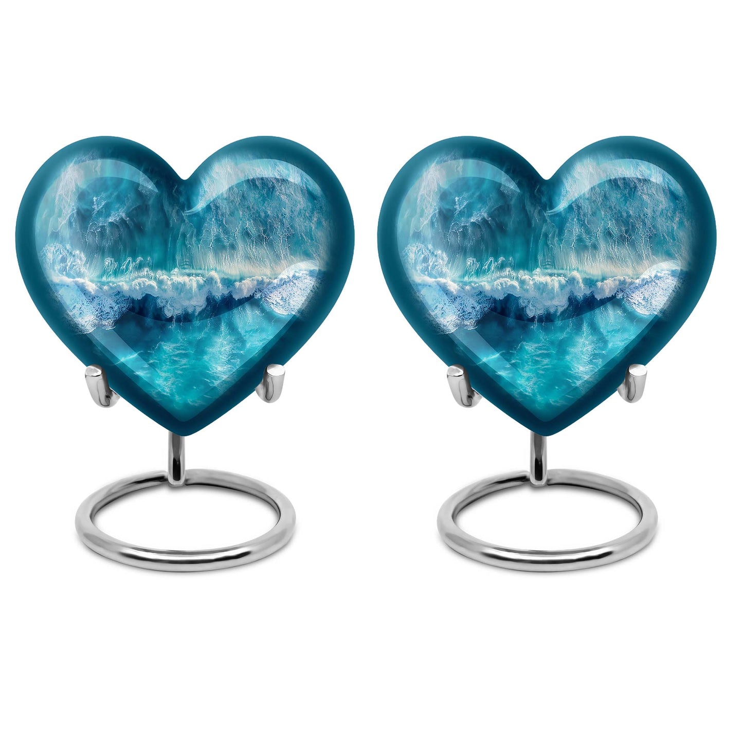 Heart cremation urn