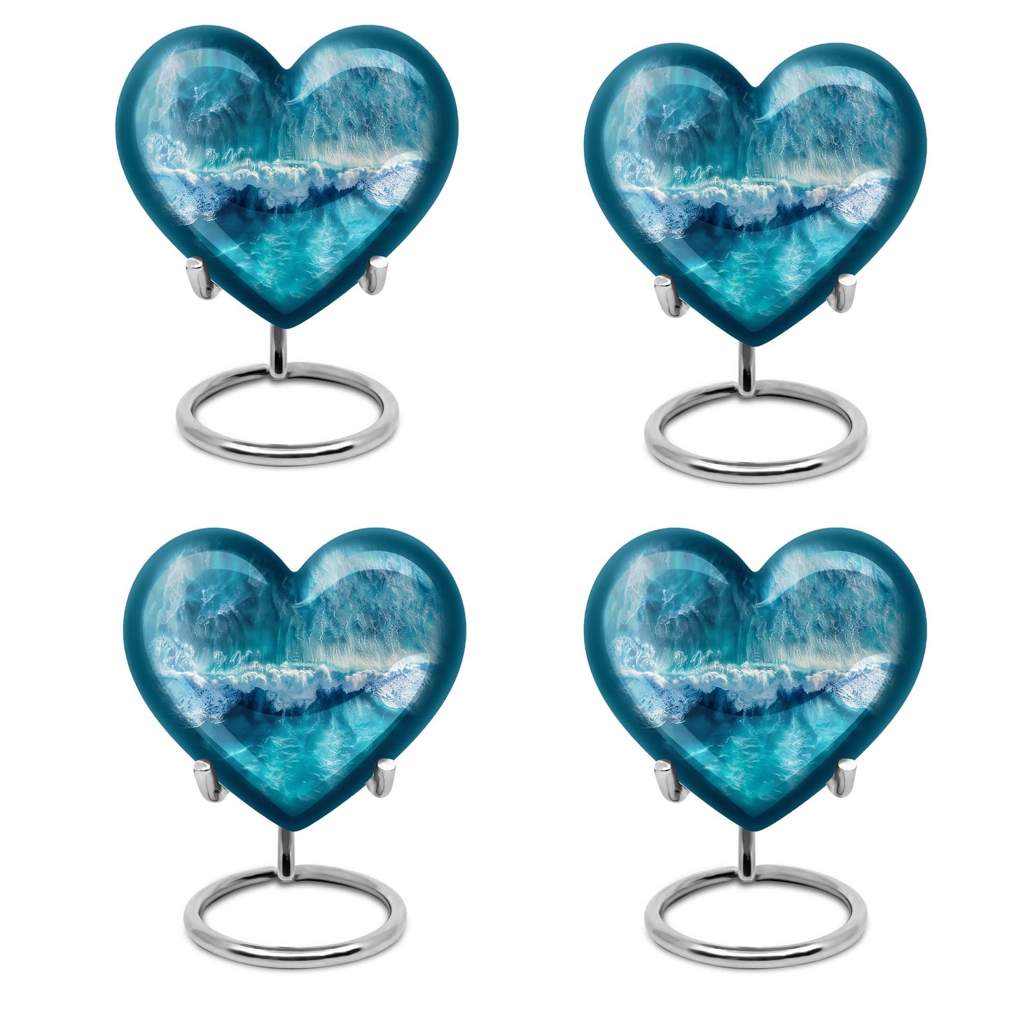 Heart cremation urn
