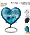 Heart cremation urn