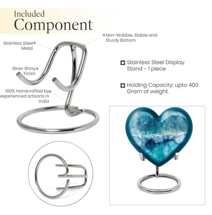 Heart cremation urn