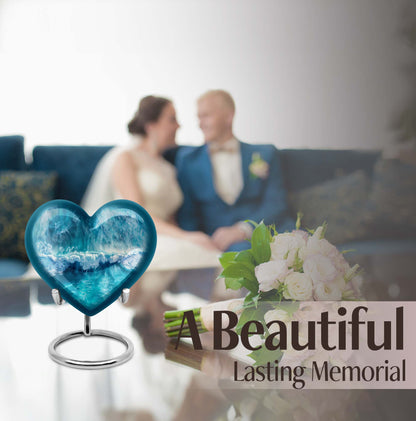 Heart cremation urn