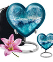 Heart cremation urn