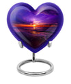 heart-shaped ocean waves urn