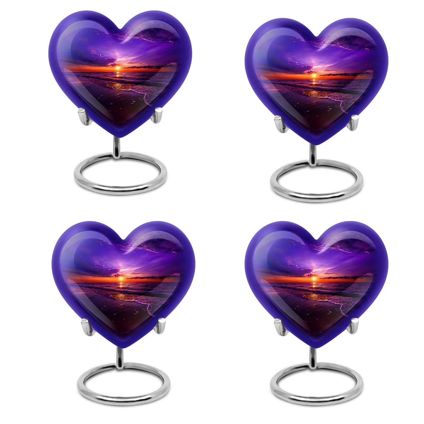 heart-shaped ocean waves urn