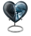 ocean waves heart urn