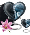 ocean waves heart urn