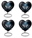 wings blue heart urn