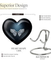 wings blue heart urn