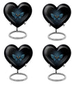 wings blue heart urn