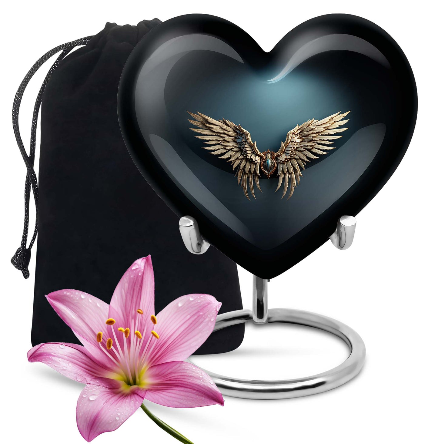Wings Blue Theme Large Urn 10 Inch