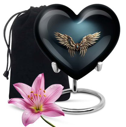 Wings Blue Theme Large Urn 10 Inch