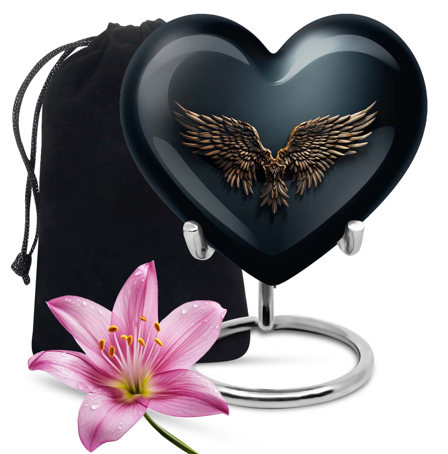 Wings Blue Theme Large Urn 10 Inch