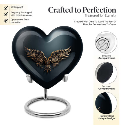 10 inch wings blue memorial urn for mom