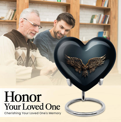 10 inch wings blue memorial urn for mom