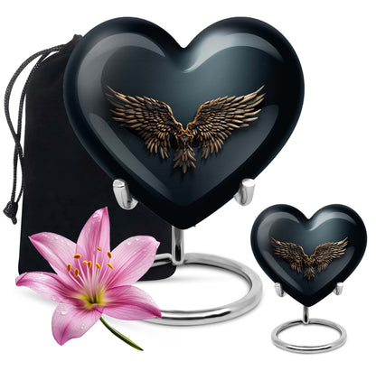 10 inch wings blue memorial urn for mom