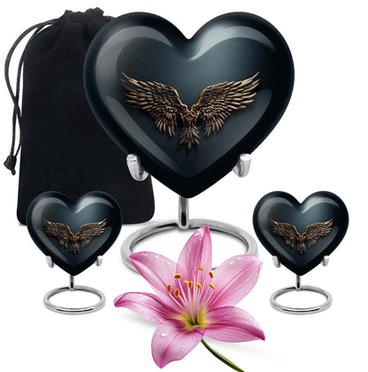 10 inch wings blue memorial urn for mom
