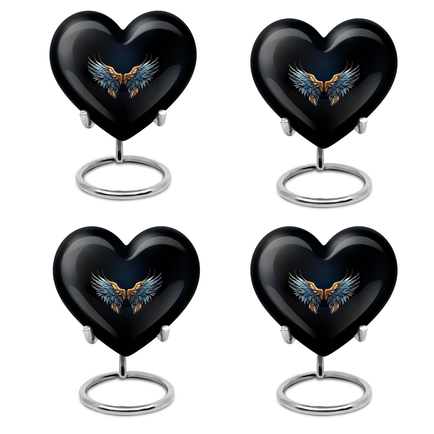 Wings Blue Theme 3 Inch Keepsake Pack of 4