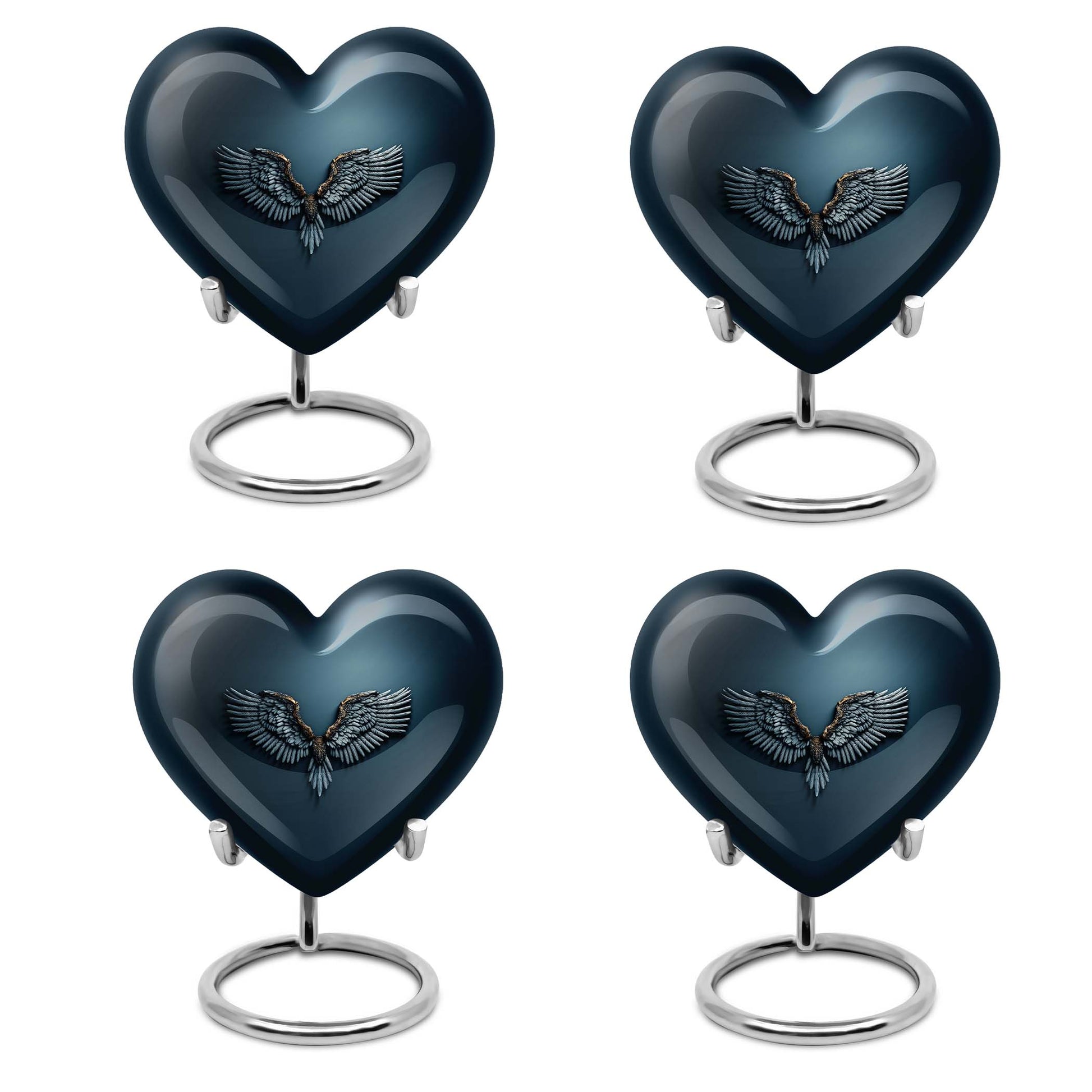 Wings Blue Theme 3 Inch Keepsake Pack of 4