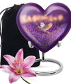 heart-shaped memorial urn