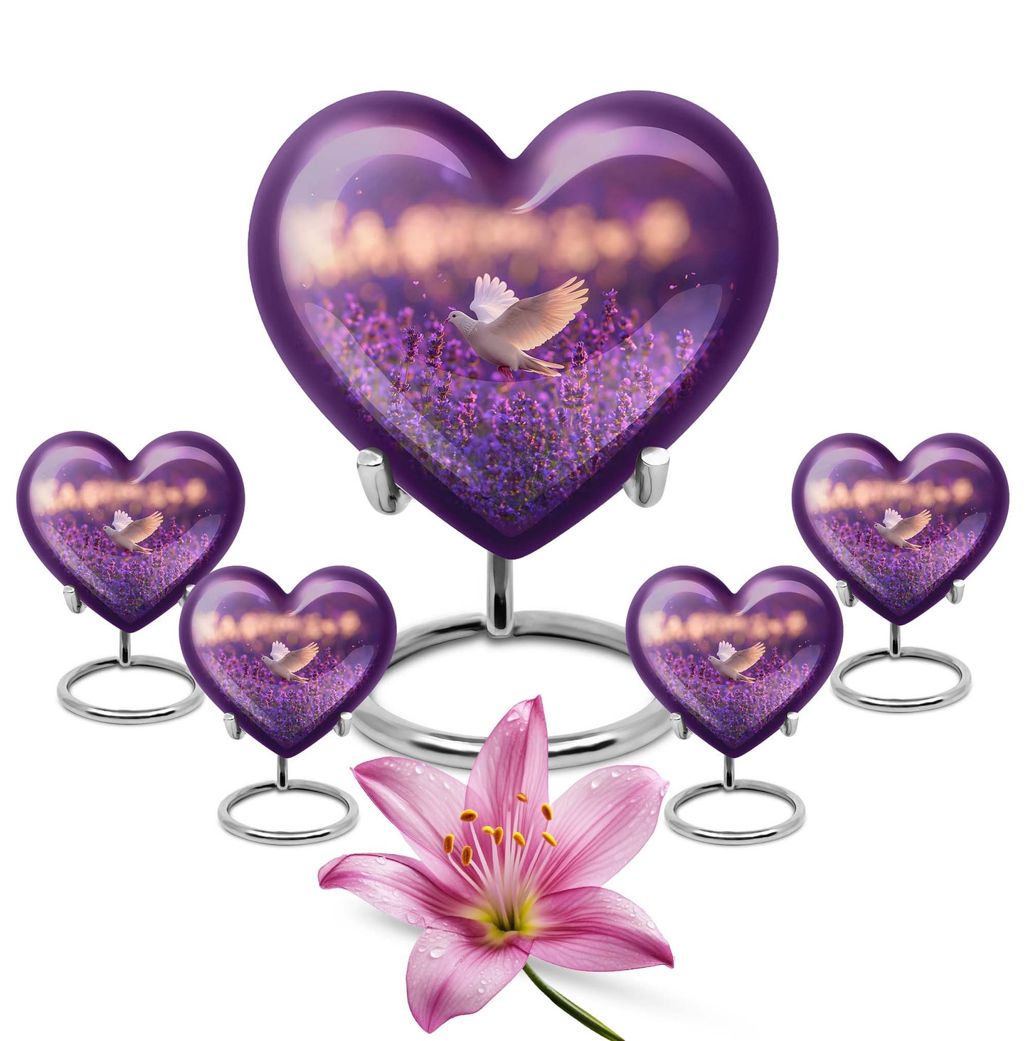 heart-shaped memorial urn