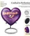 heart-shaped memorial urn