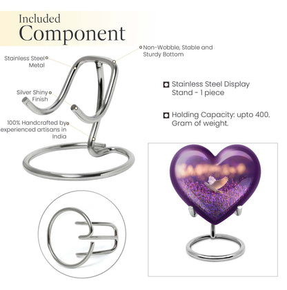 heart-shaped memorial urn