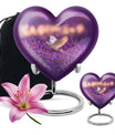 heart-shaped memorial urn