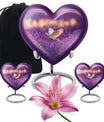 heart-shaped memorial urn