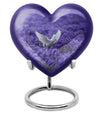 White Dove On Purple Theme 3 Inch Keepsake