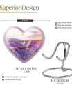 10-inch heart-shaped purple urn 