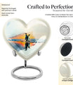 Penguin Urn, heart-shaped burial funeral urn