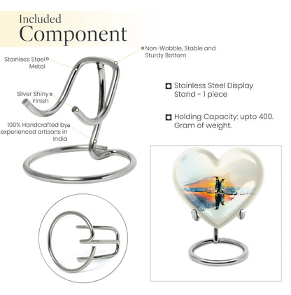 Penguin Urn, heart-shaped burial funeral urn
