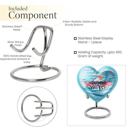Heart-shaped Penguin Urn, cremation urn, butterfly themed with personalized engraving
