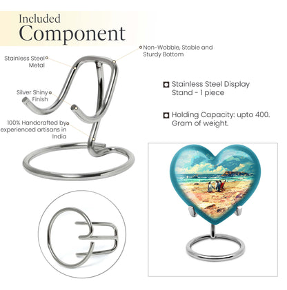 Engravable 10-inch Penguin Heart Urn 