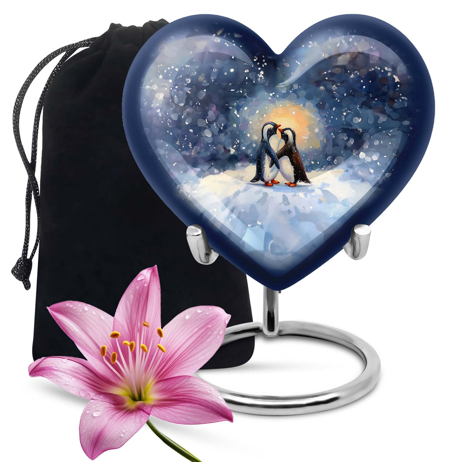 Heart Urn in Penguin theme