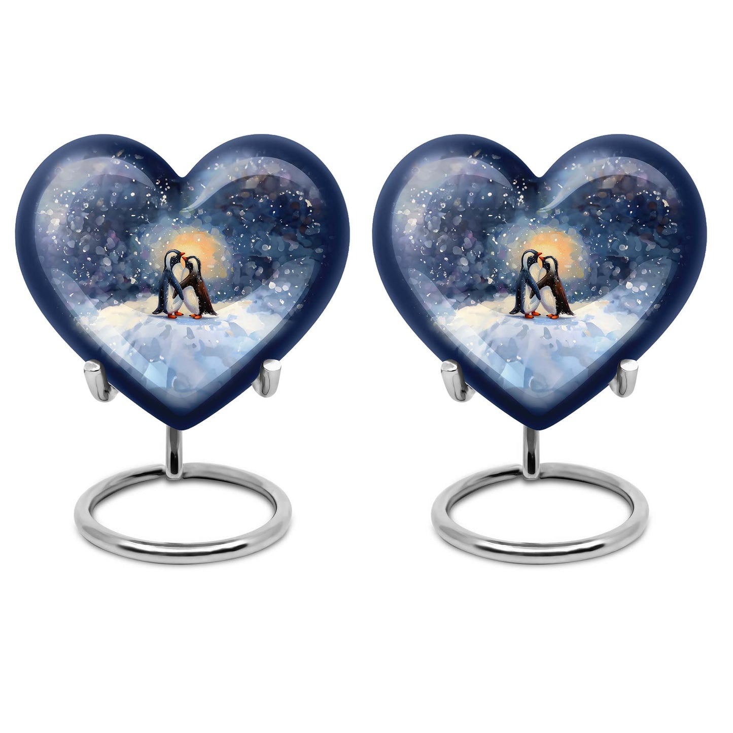 Heart Urn in butterfly theme