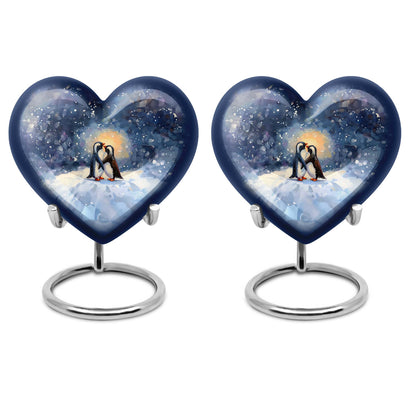 Heart Urn in butterfly theme