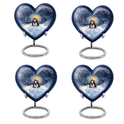 Heart Urn in butterfly theme