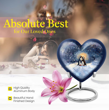 Heart Urn in butterfly theme