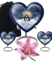 Heart Urn in butterfly theme
