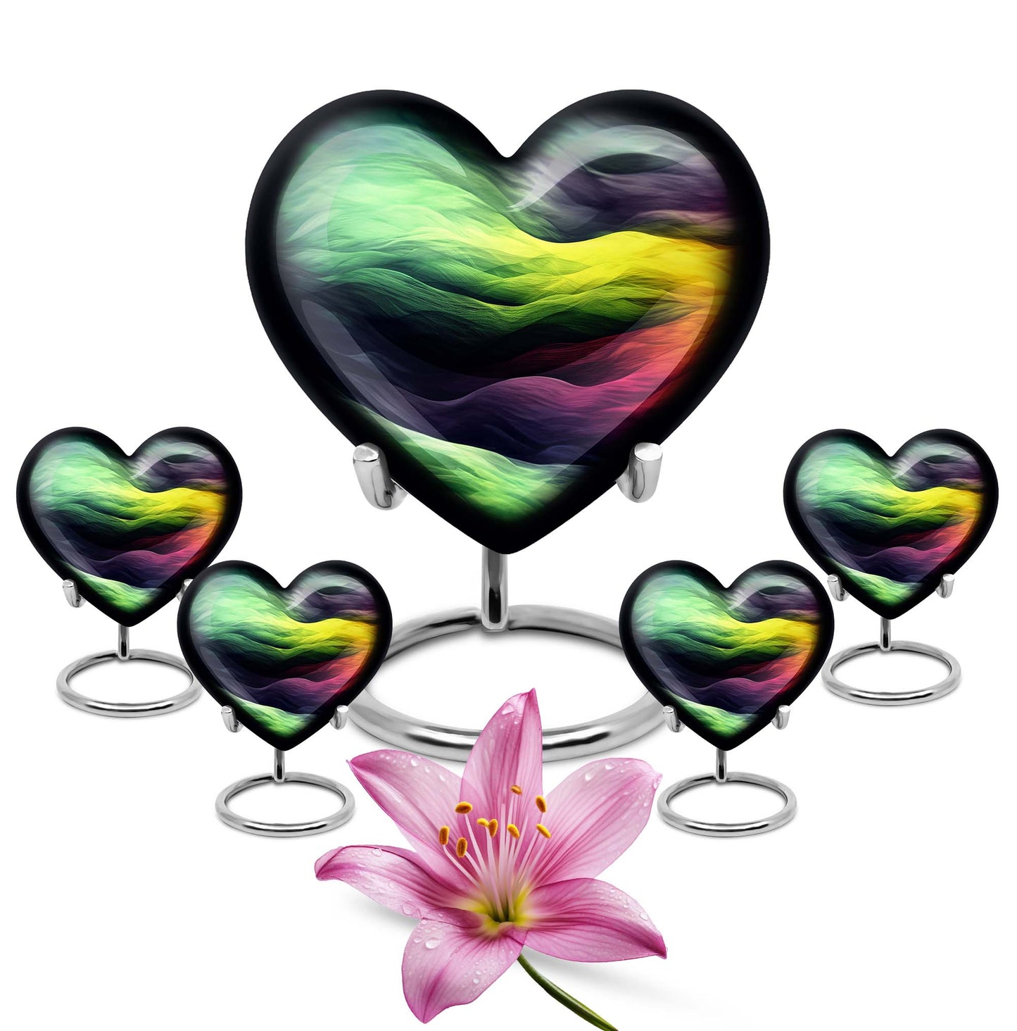 heart-shaped abstract urn