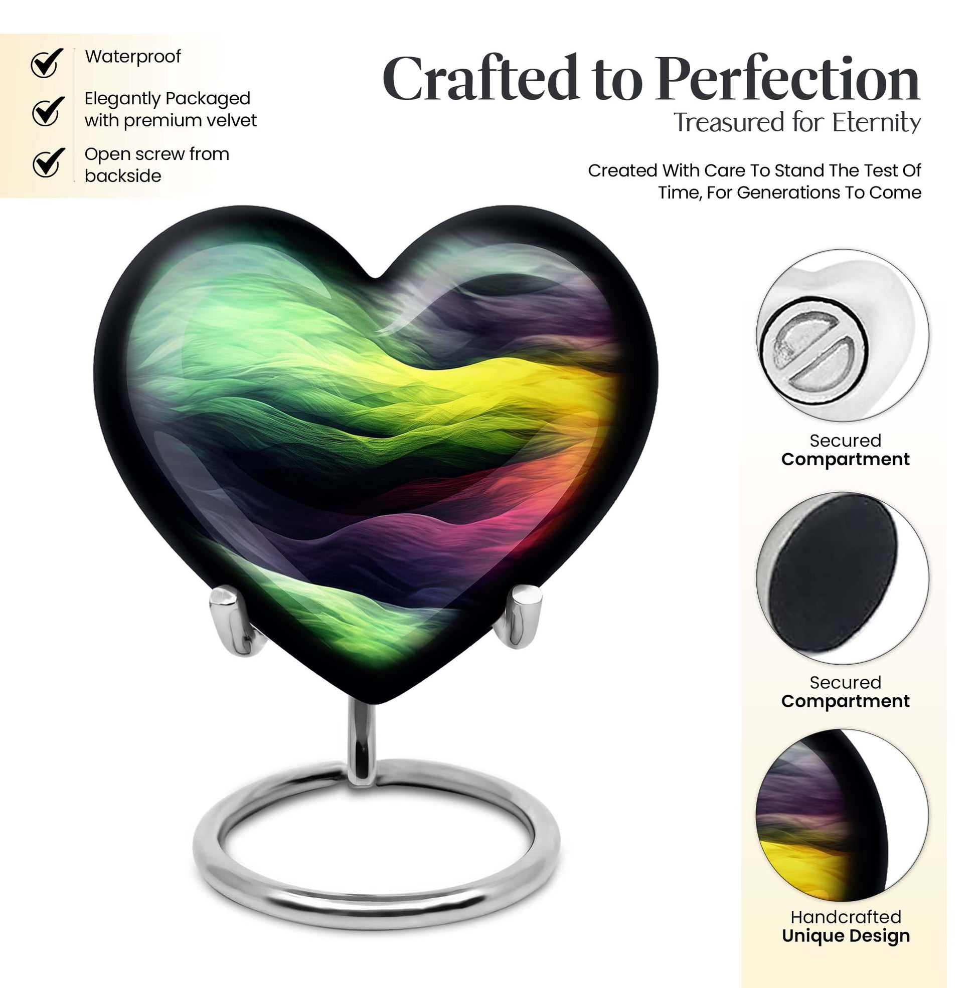heart-shaped abstract urn