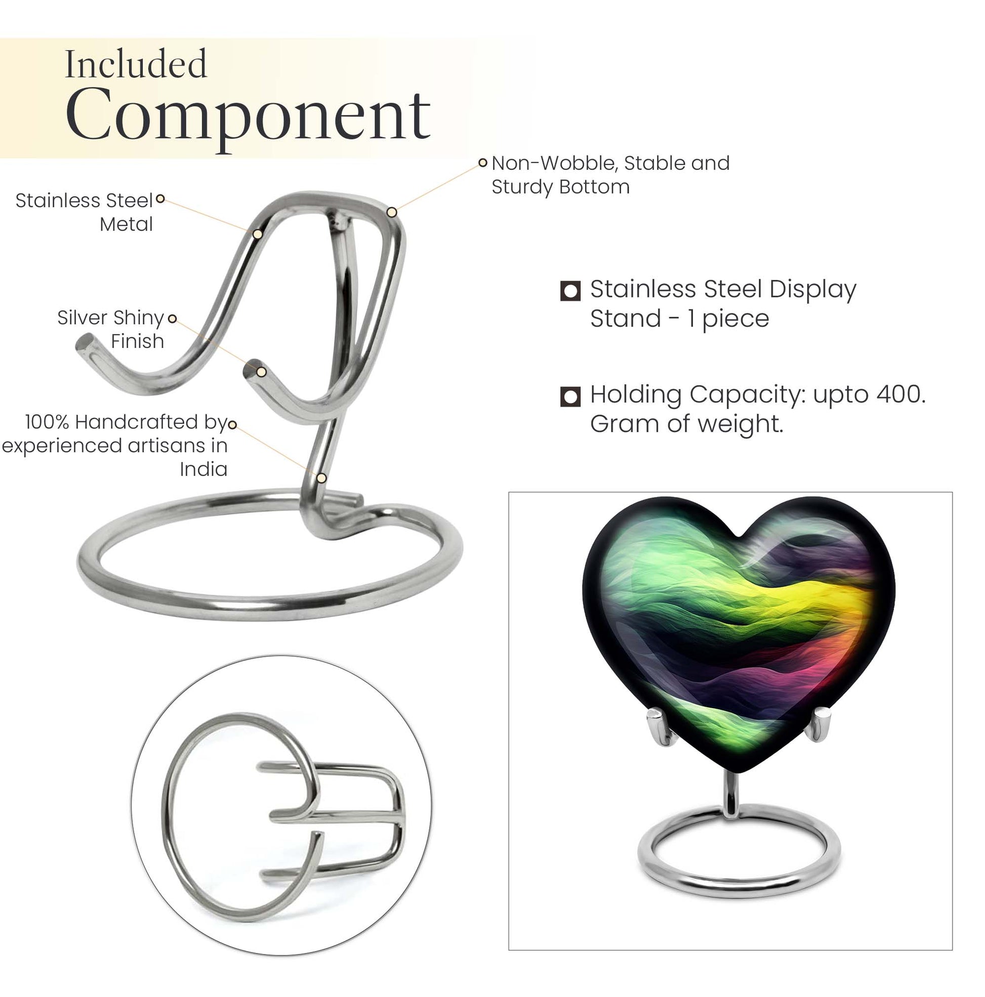 heart-shaped abstract urn